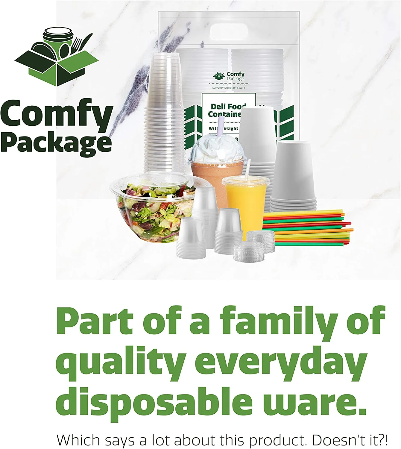 24 oz. Plastic Salad Bowls To-Go With Airtight Lids