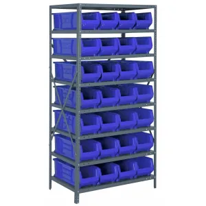 2475-950 | 24" x 36" x 75" Shelving Unit with 28 Bins