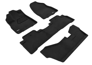 3D MAXpider Floor Mats Acura MDX 6 Seaters (17-20) All-Weather Elegant Series - Complete Set