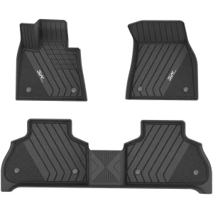 3W BMW X7 2019-2025 7 Seats 1st & 2nd Row Custom Floor Mats TPE Material & All-Weather Protection
