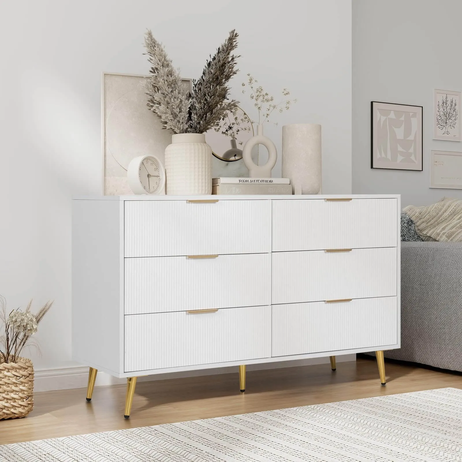 6 Drawers Dresser for Bedroom IF024