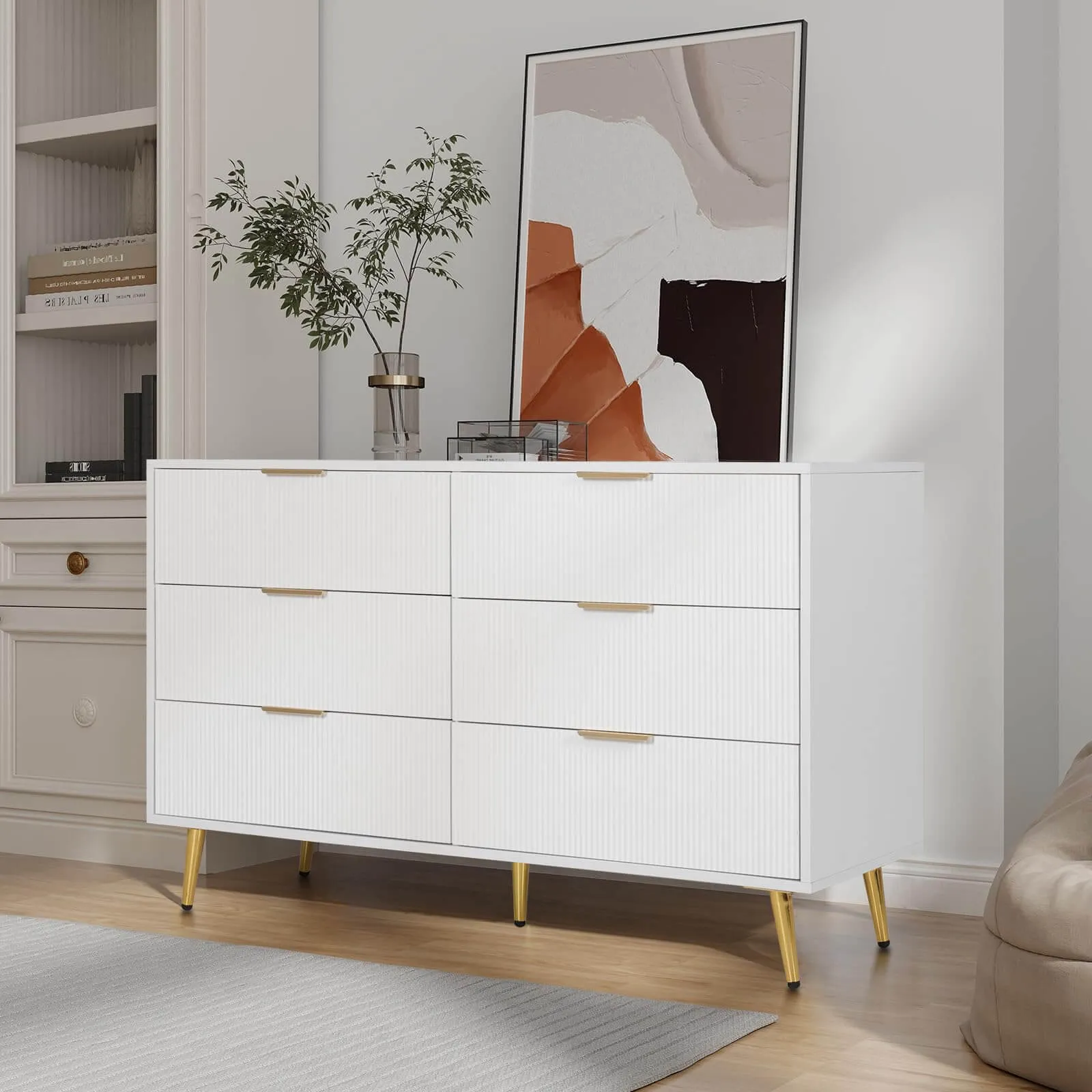 6 Drawers Dresser for Bedroom IF024
