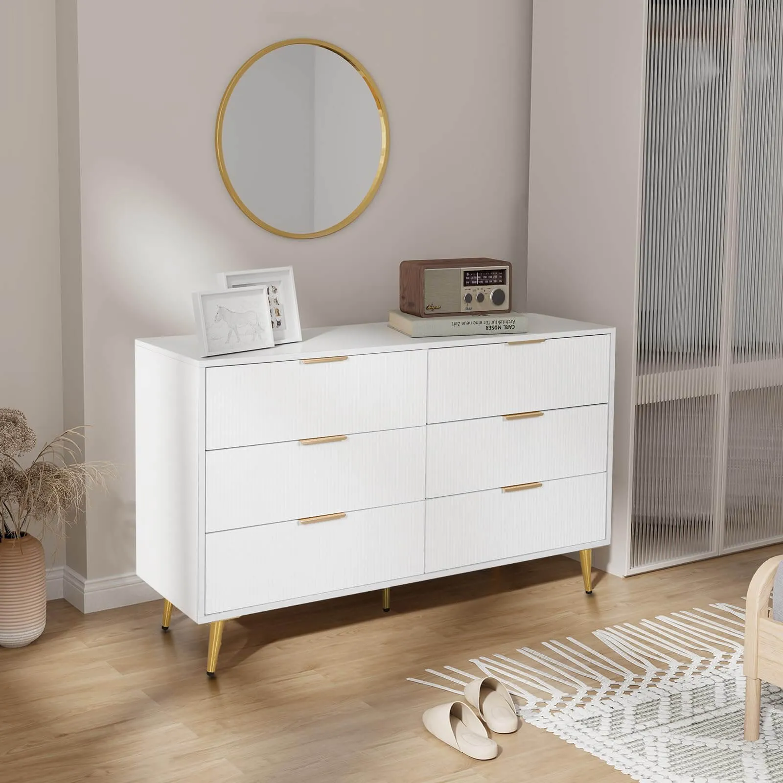 6 Drawers Dresser for Bedroom IF024