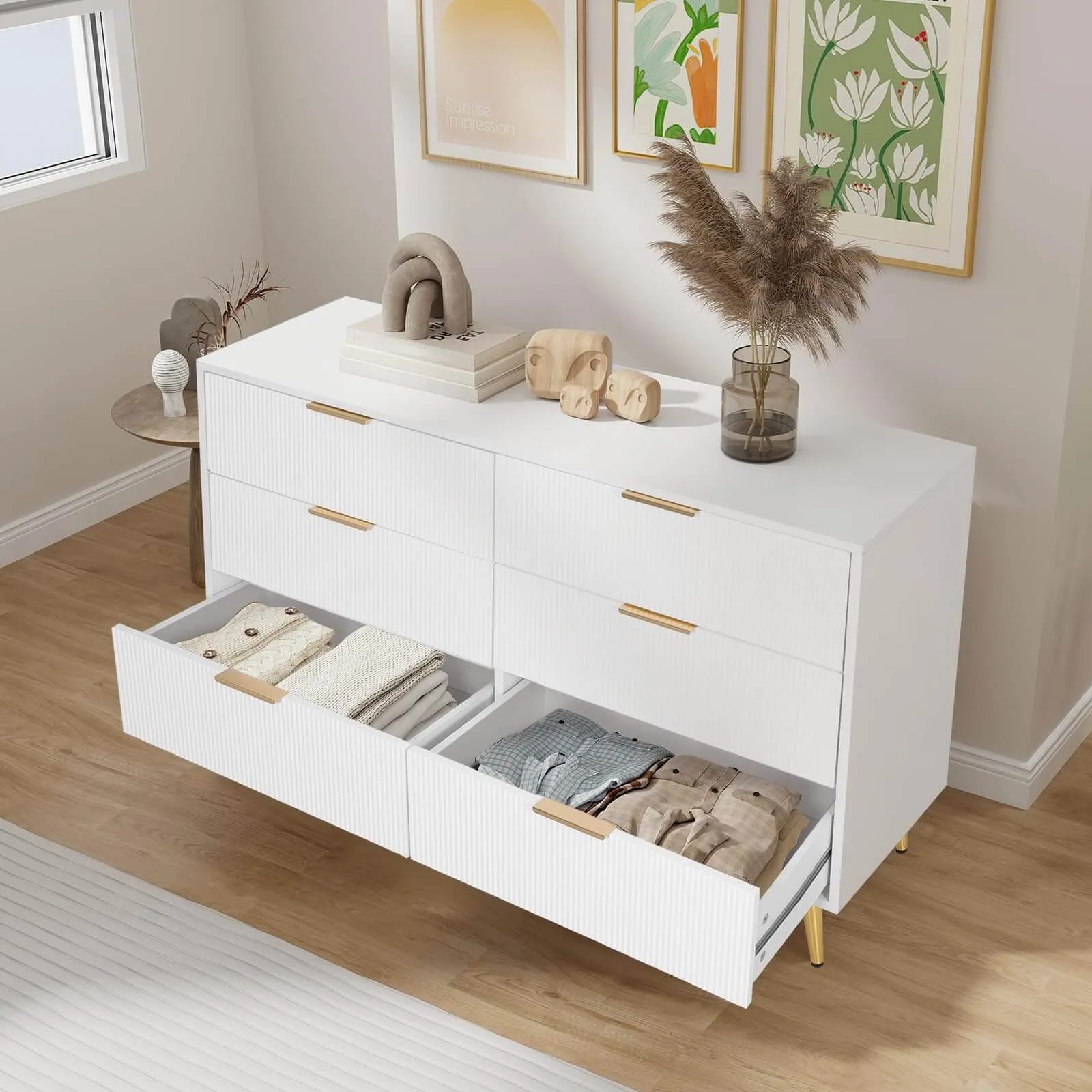 6 Drawers Dresser for Bedroom IF024