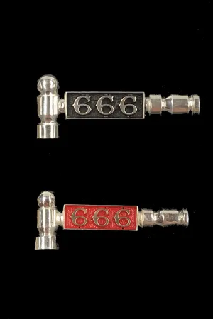 666 Sterling Silver Hammer Pin