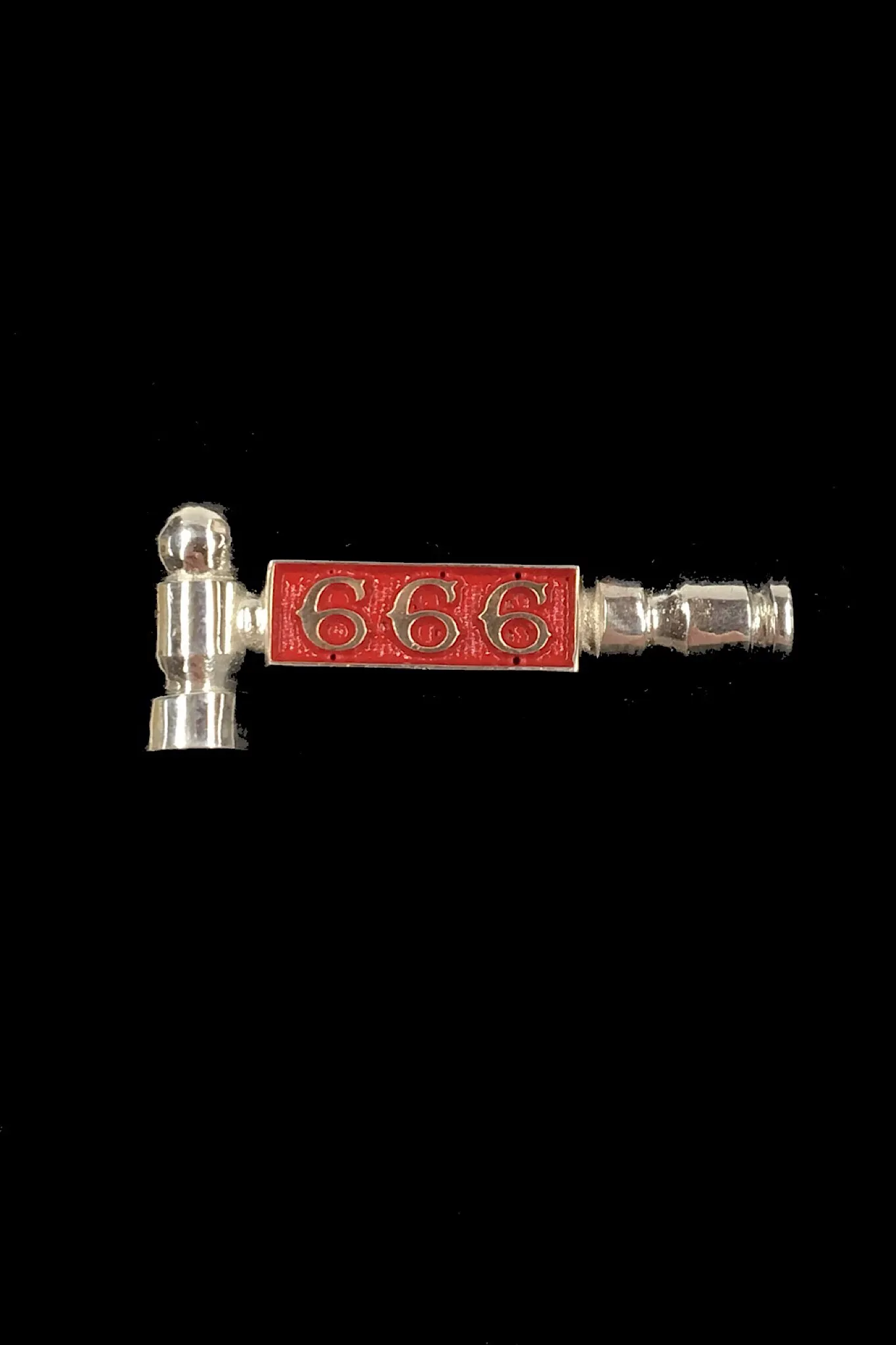 666 Sterling Silver Hammer Pin