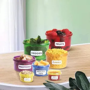 7 pieces diet portion control containers