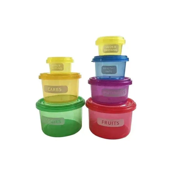 7 pieces diet portion control containers