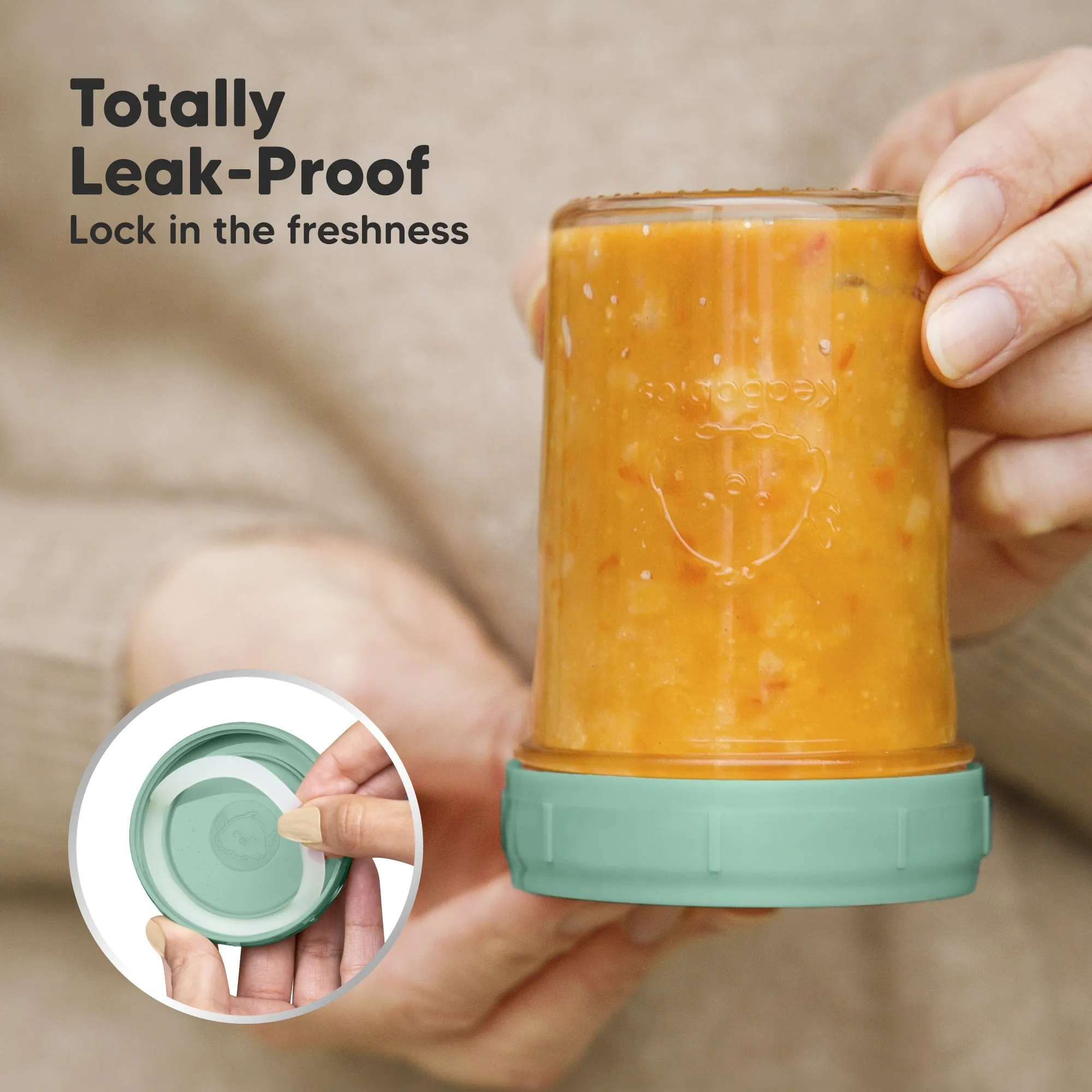 8-Pack Prep Jars Food Glass Containers (Kea)