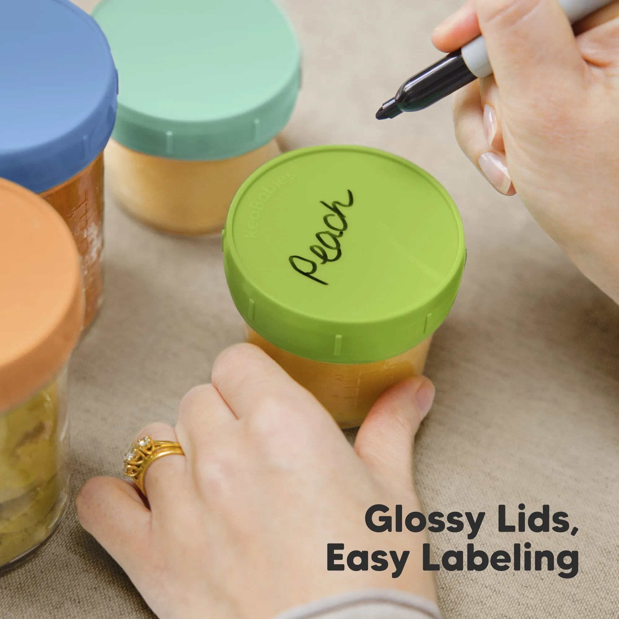 8-Pack Prep Jars Food Glass Containers (Kea)