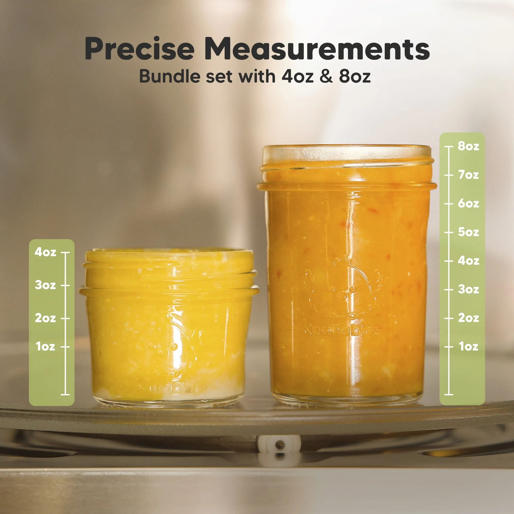 8-Pack Prep Jars Food Glass Containers (Kea)