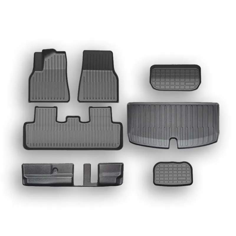 All Weather TPE Floor Mats for Tesla Model Y 7 Seats