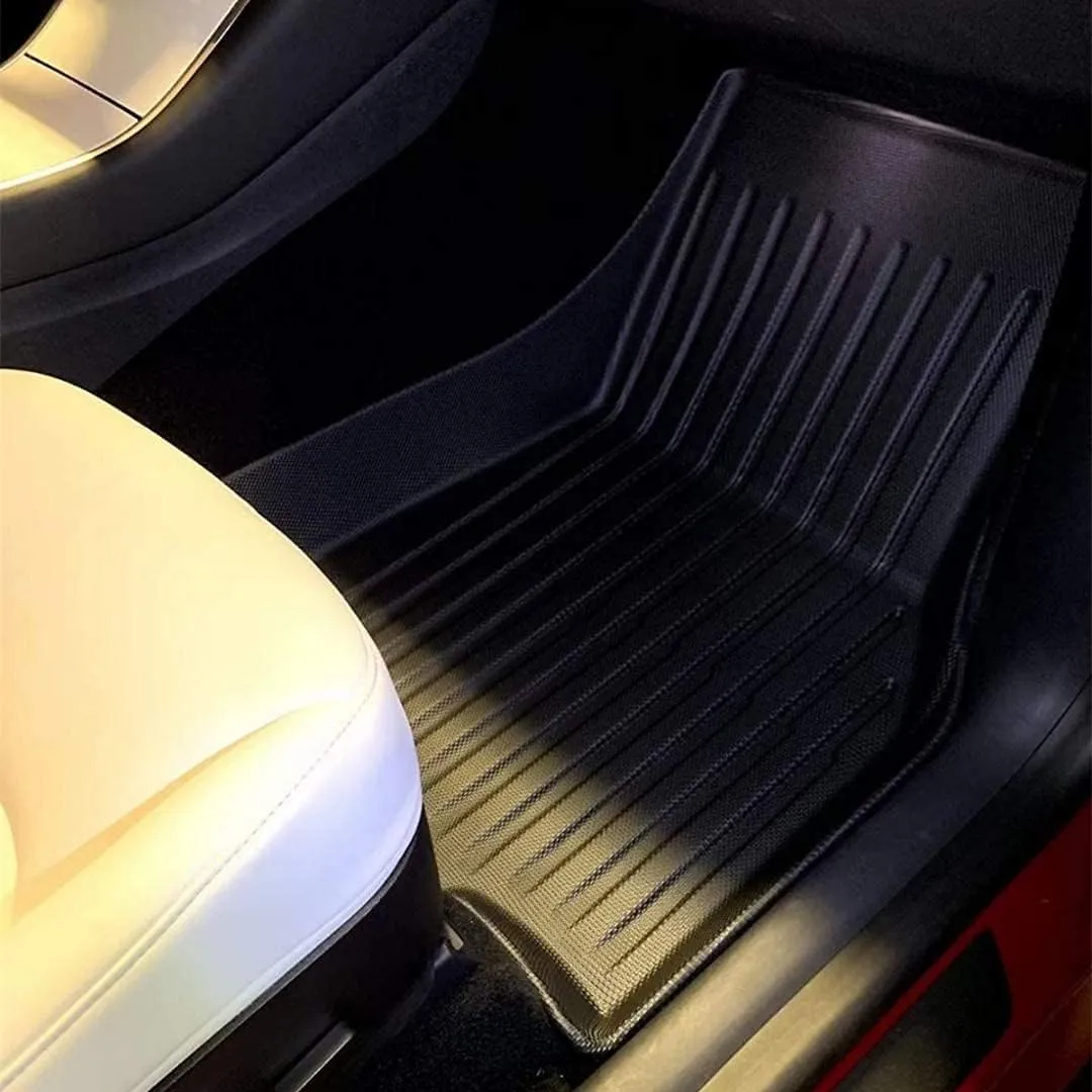 All Weather TPE Floor Mats for Tesla Model Y 7 Seats