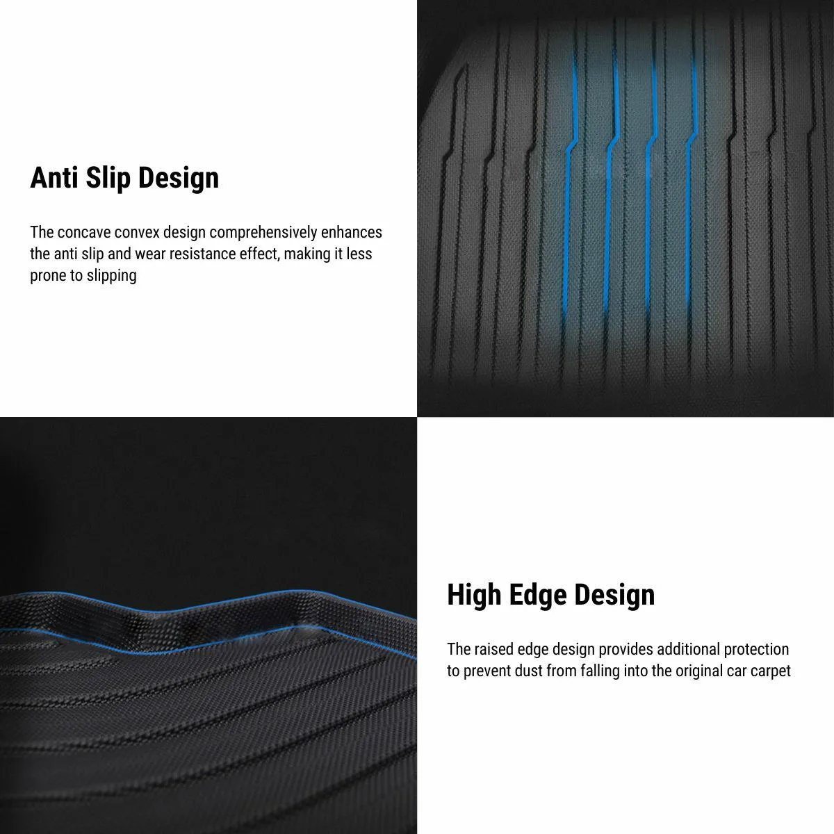All Weather TPE Floor Mats for Tesla Model Y 7 Seats