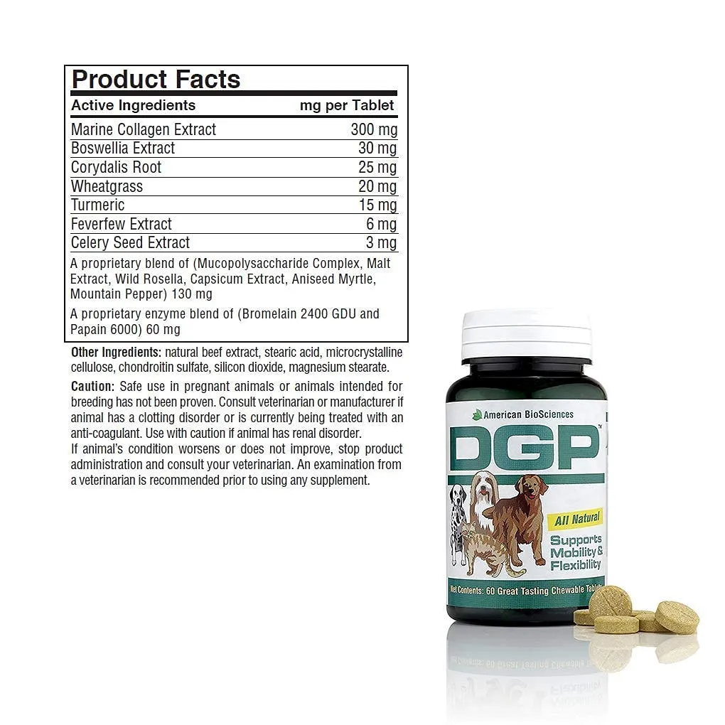 American BioSciences DGP Joint Support for Pets 60 Chewable Tablets