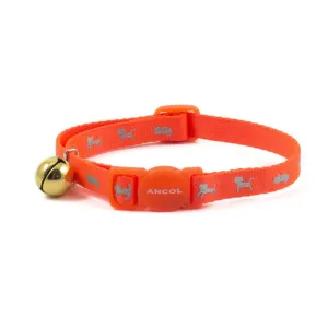 Ancol Hi-Vis Reflective Safety Kitten Collar - Orange
