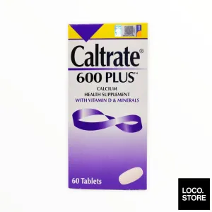 Caltrate Calcium Dietary Supplement 600 Plus 60S