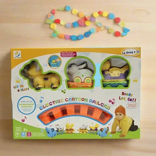 Cartoon Theme Rail Car Track Set