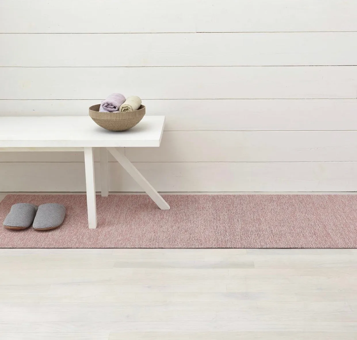 Chilewich Shag Runner Mat  - Heathered Blush