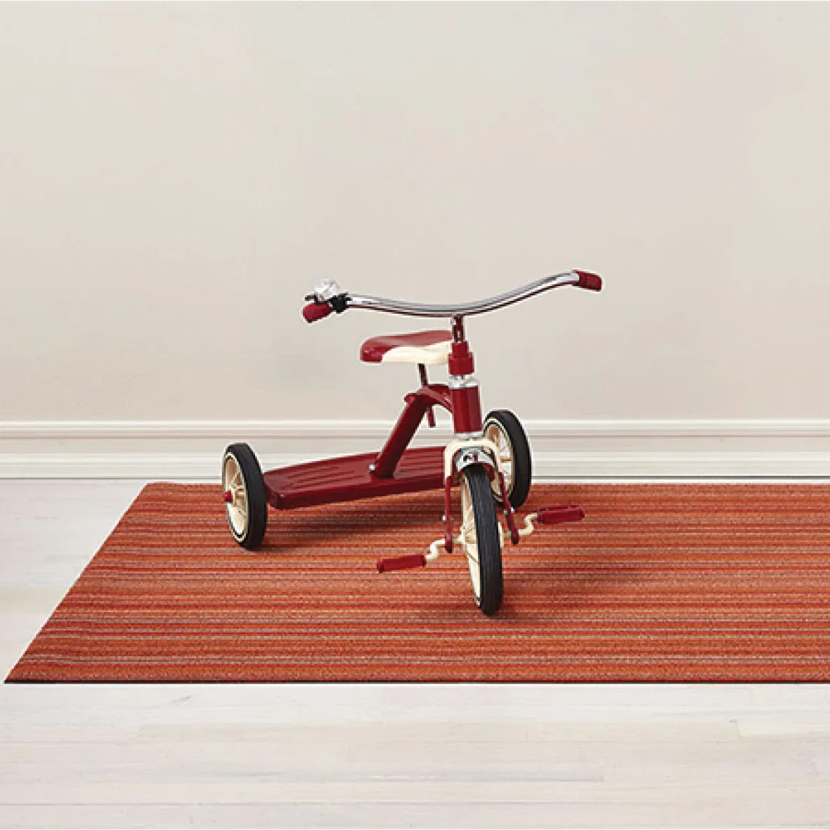 Chilewich Shag Runner Mat - Skinny Stripe - Orange