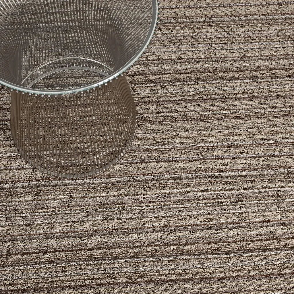 Chilewich Shag Skinny Stripe Floormat Mushroom