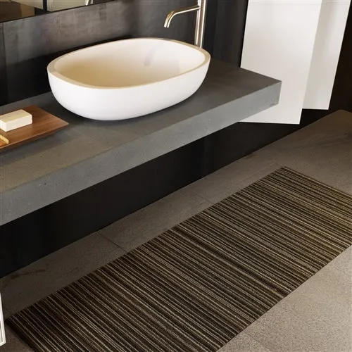 Chilewich Shag Skinny Stripe Floormat Mushroom