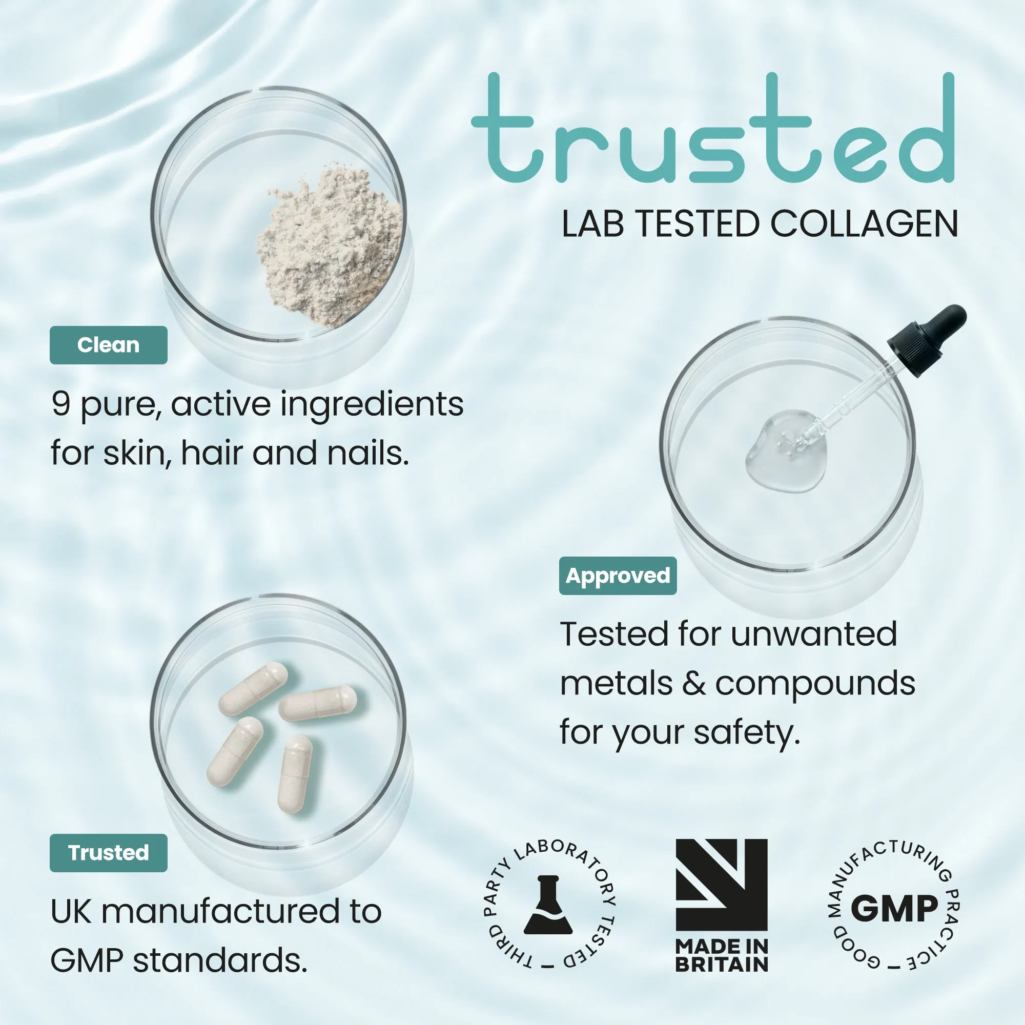 Collagen capsules, 120 x High strength Hydrolysed Marine Collagen Type 1, 1165mg
