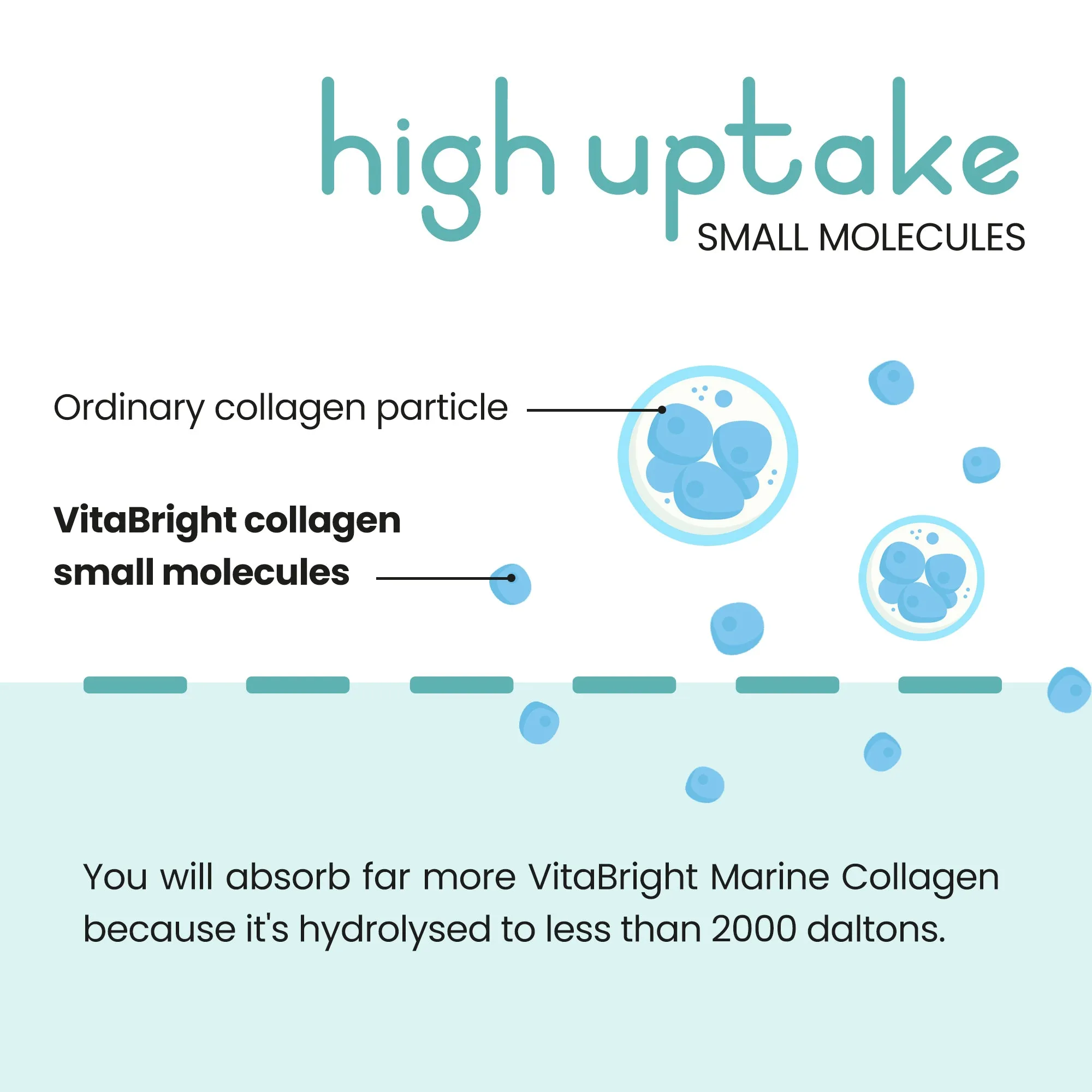 Collagen capsules, 120 x High strength Hydrolysed Marine Collagen Type 1, 1165mg