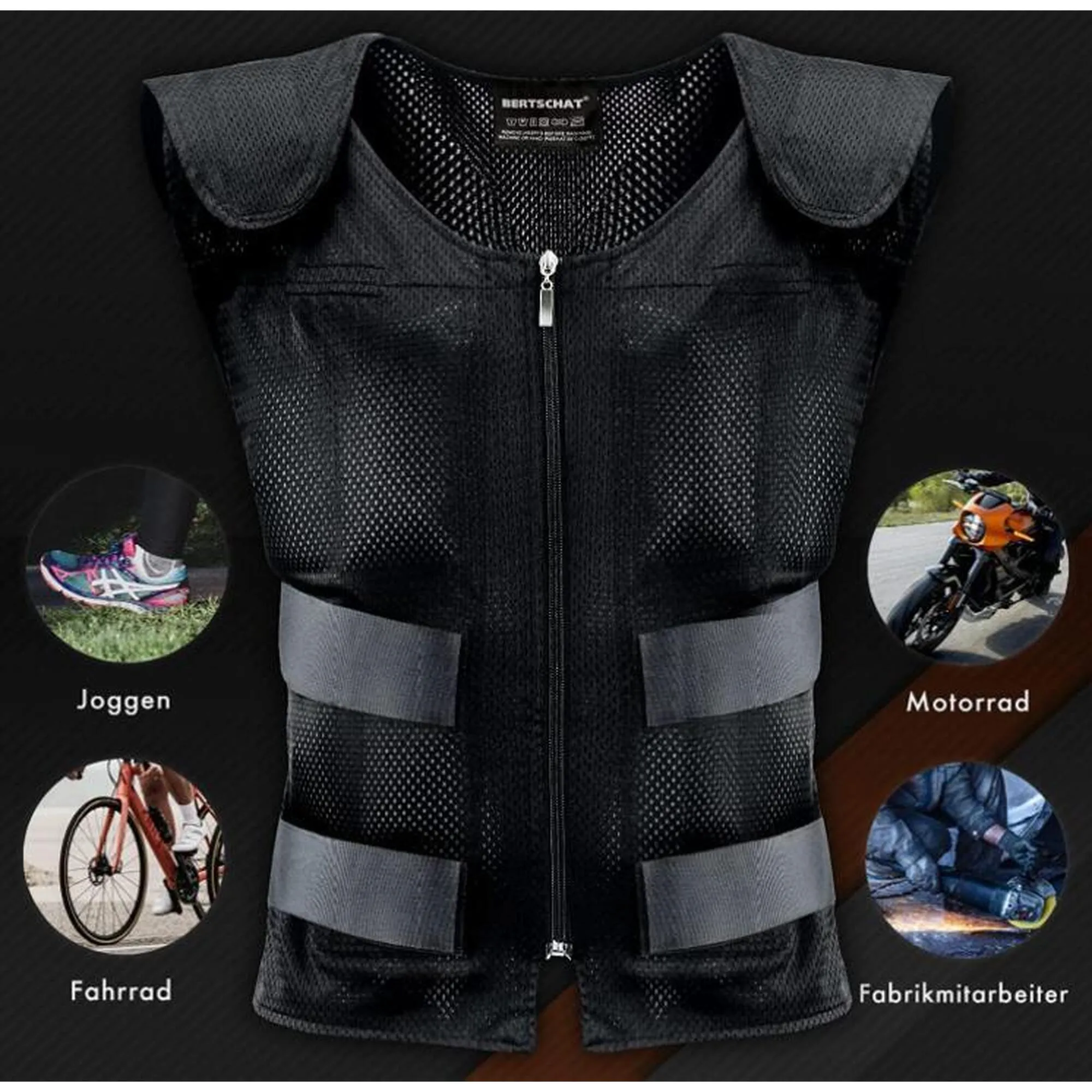 Cooling vest C24 BERTSCHAT, black