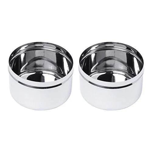 Embassy Tip-top Dabbi/Container - Pack of 2 (Size 5, 210 ml each), Stainless Steel