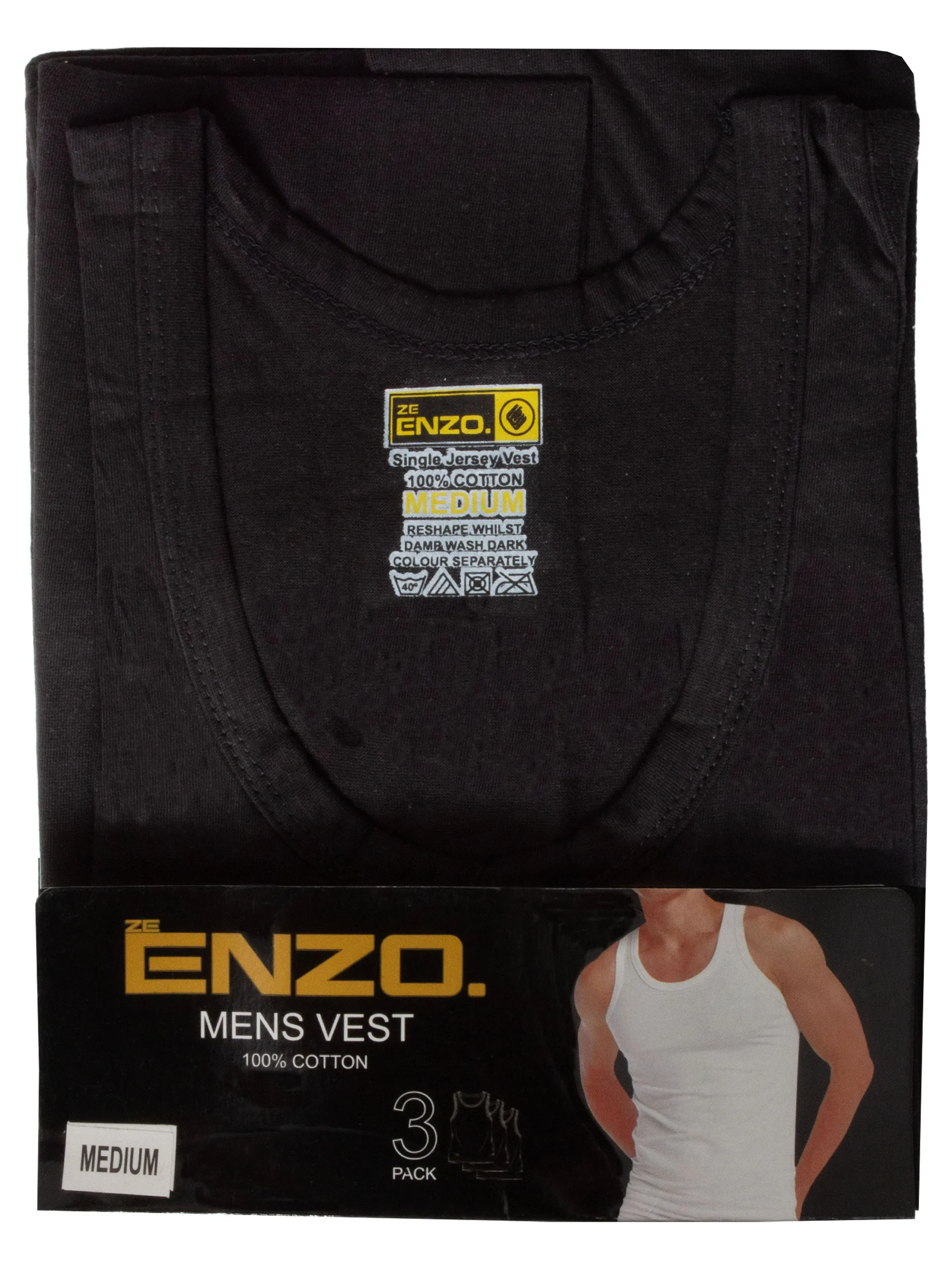 Enzo | Mens 3 Pack Vests