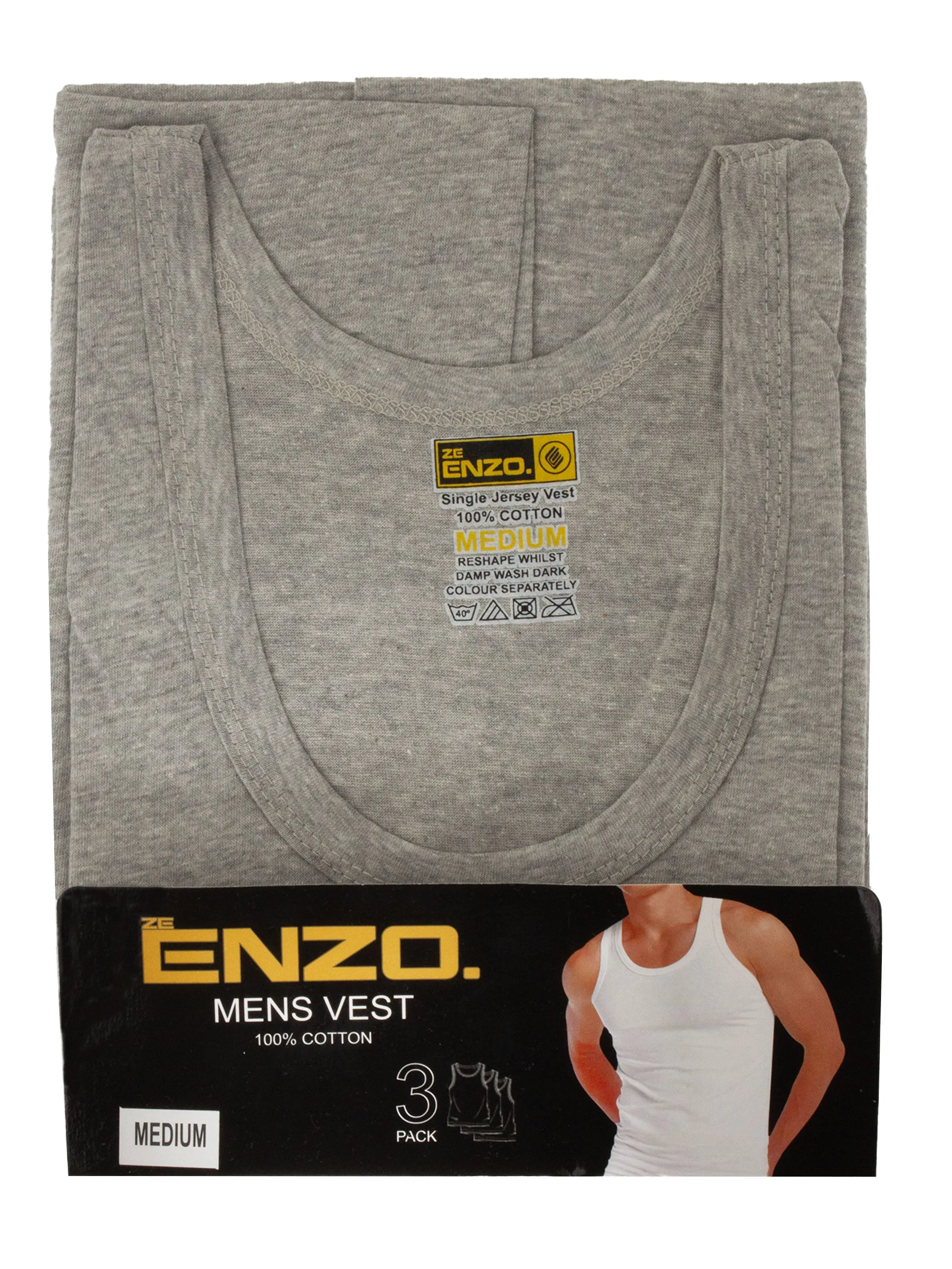 Enzo | Mens 3 Pack Vests