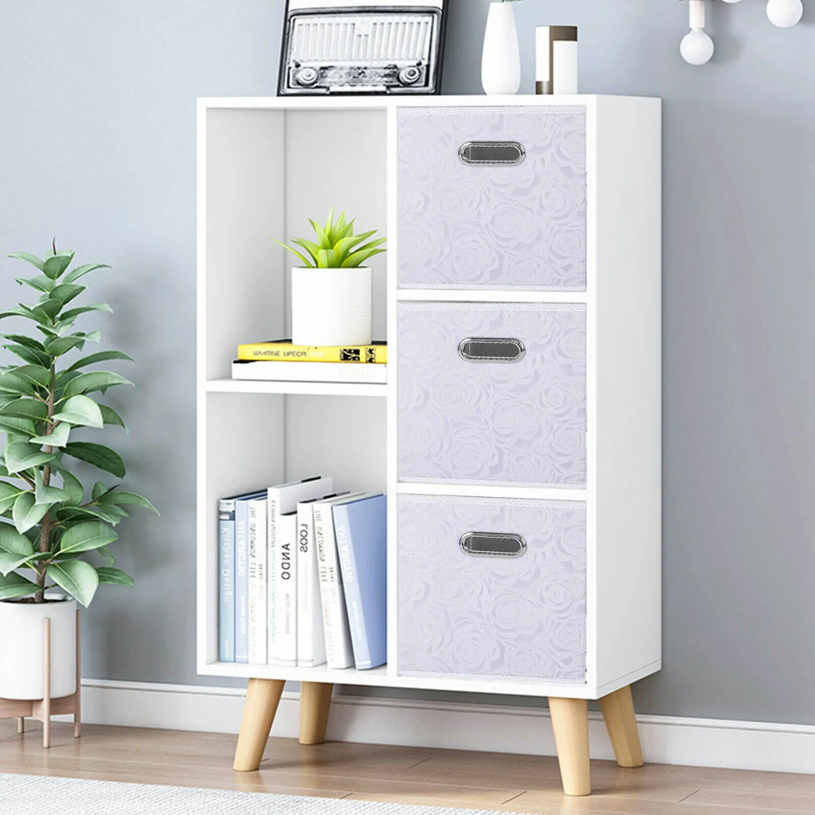 Fabric Cube Storage Bin, 3/6pcs