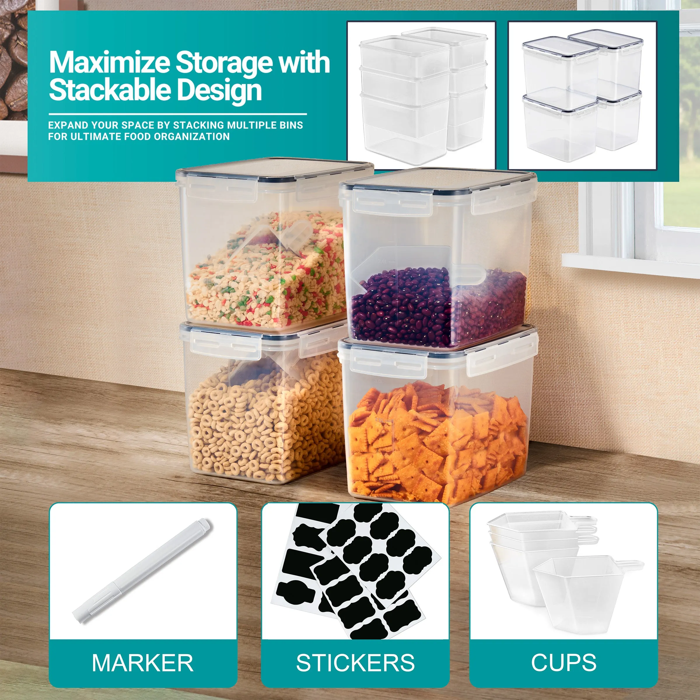 Food Storage Containers (Pack of 4)