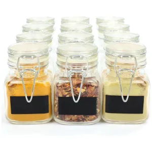 Glass Spice Jars - Pack of 12 - Maison & White - Small Kilner Jars Set