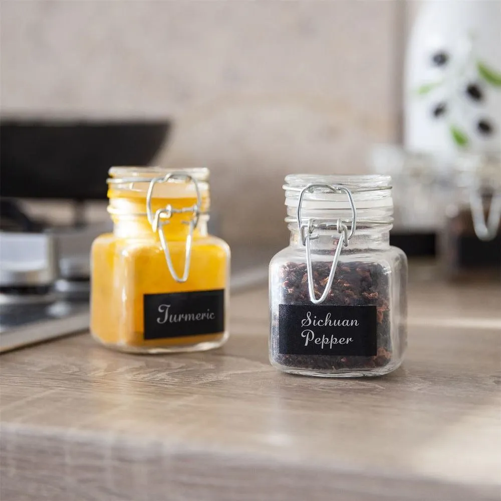 Glass Spice Jars - Pack of 12 - Maison & White - Small Kilner Jars Set