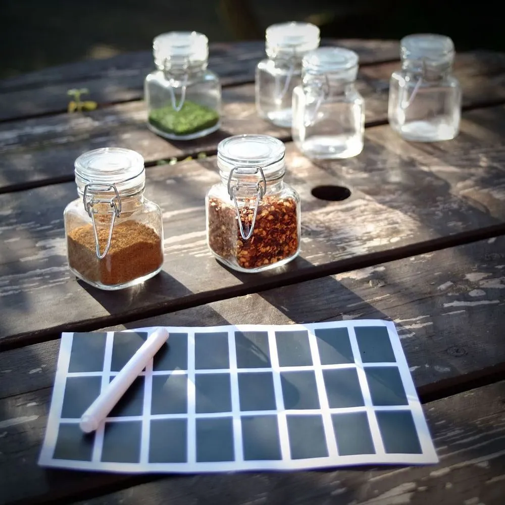 Glass Spice Jars - Pack of 12 - Maison & White - Small Kilner Jars Set