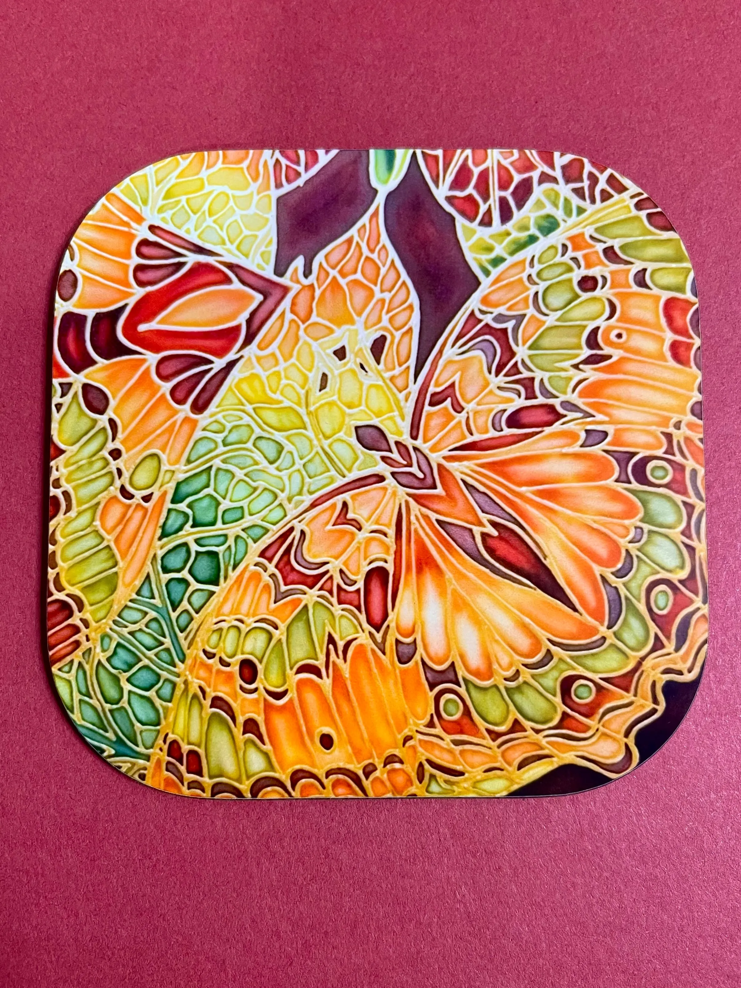 Green Caramel Butterfly Table Mats & Coasters - Butterfly Table Mats