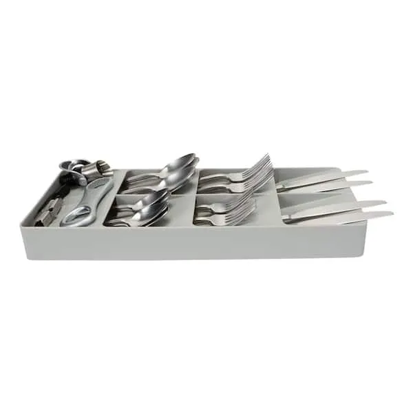 Grey 7 Slot Drawer Cutlery Organizer 12x6x15.75" 1pc