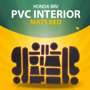 Honda BRV PVC Interior Mats Red - Model 2017-2021