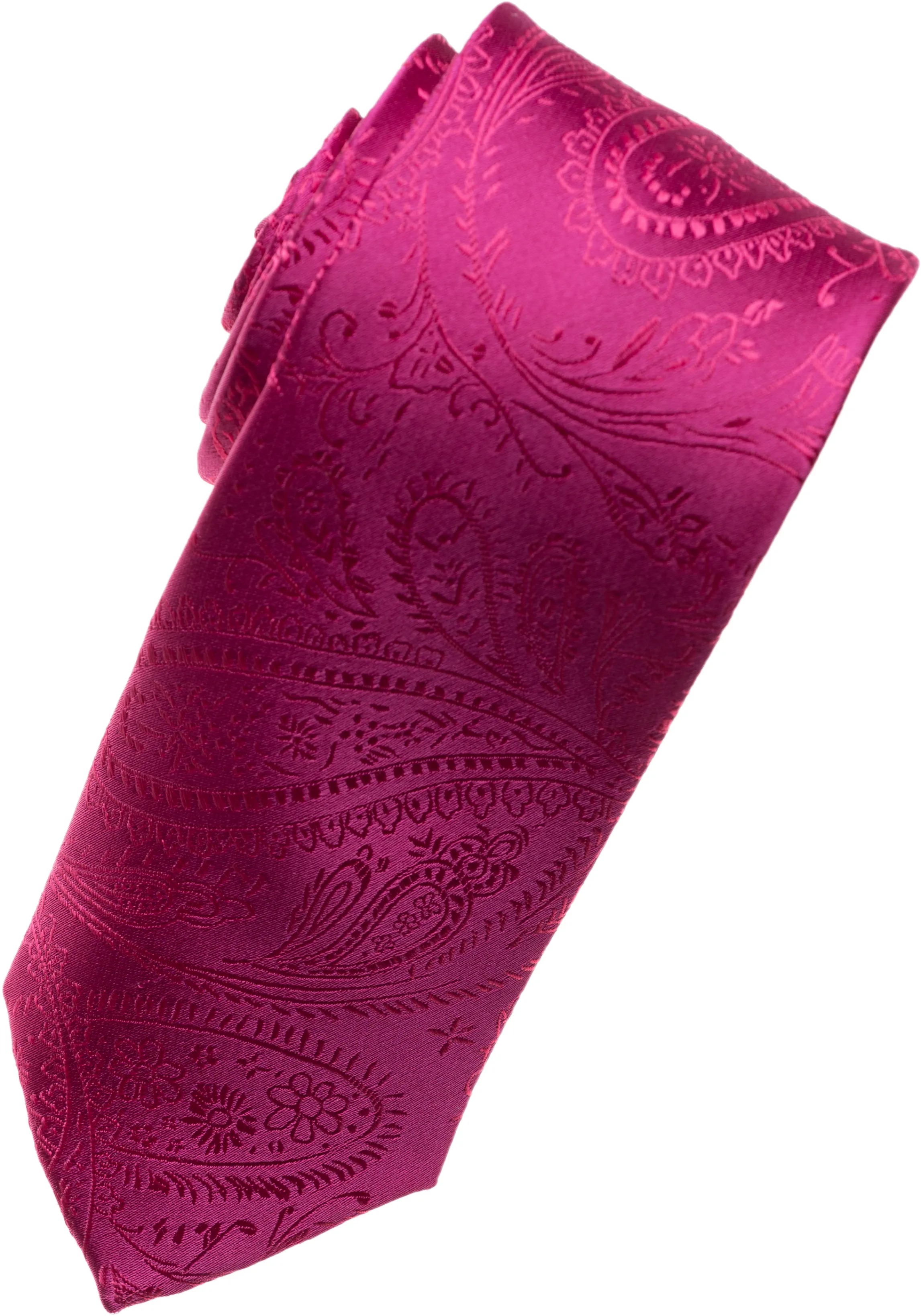 Hot Pink Paisley Tone on Tone Necktie