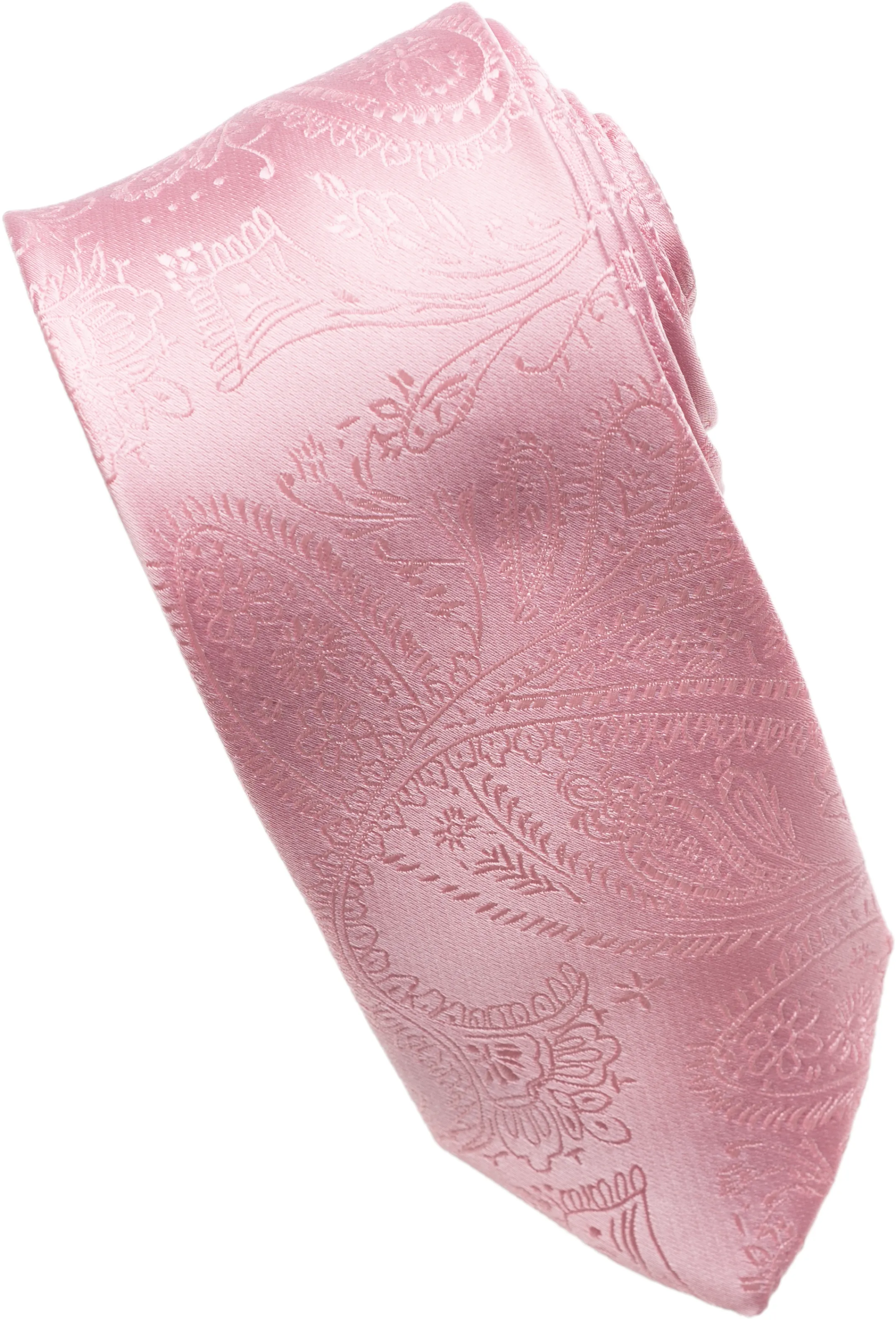 Hot Pink Paisley Tone on Tone Necktie