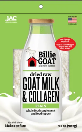 Jac Dried Goat Milk & Collagen Topper Plain 3.2oz