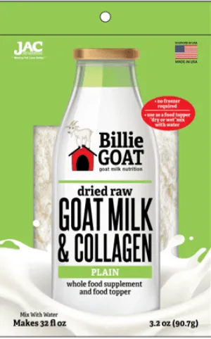 Jac Dried Goat Milk & Collagen Topper Plain 3.2oz