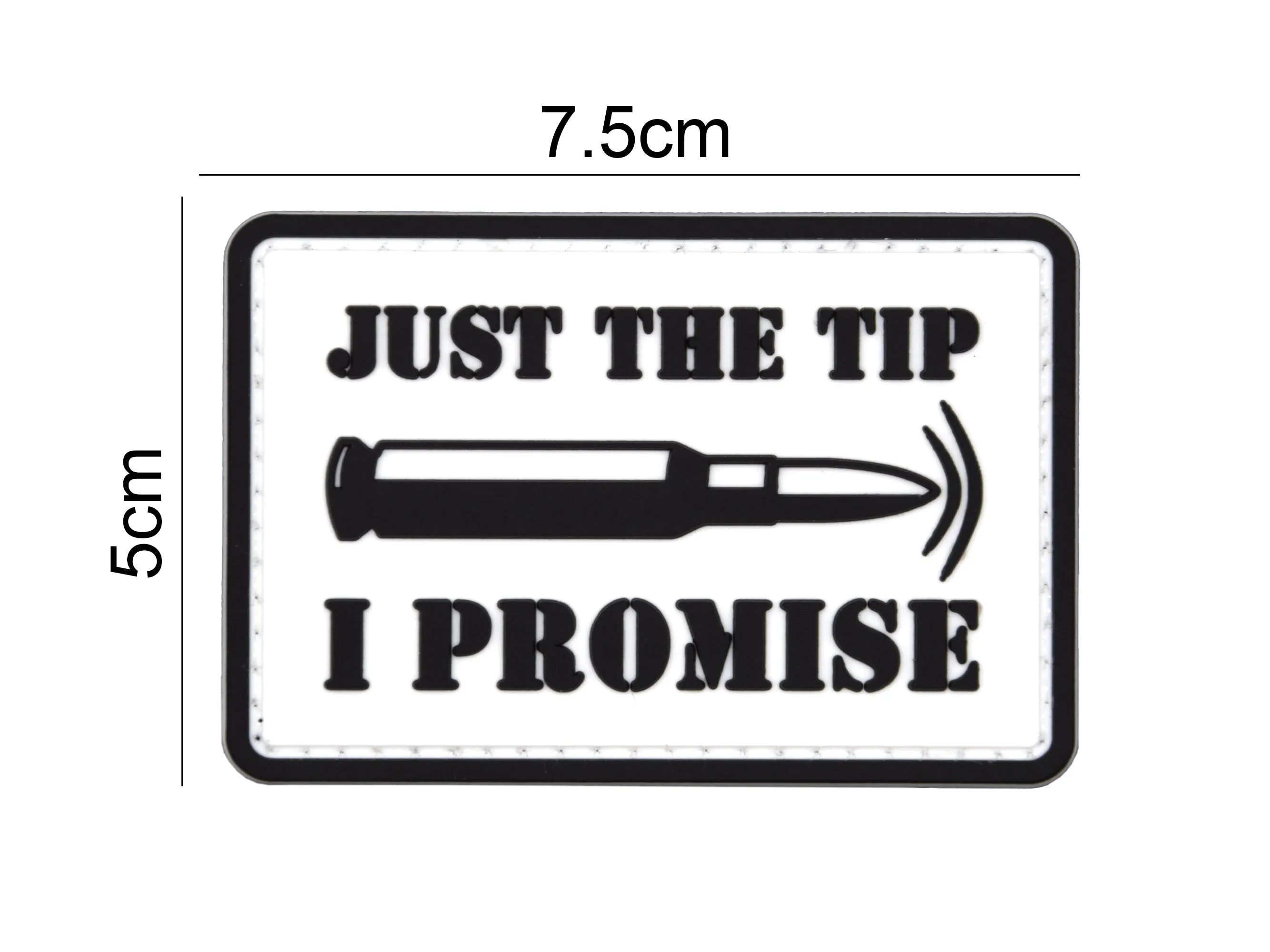 Just The Tip Bullet Patch White/Black