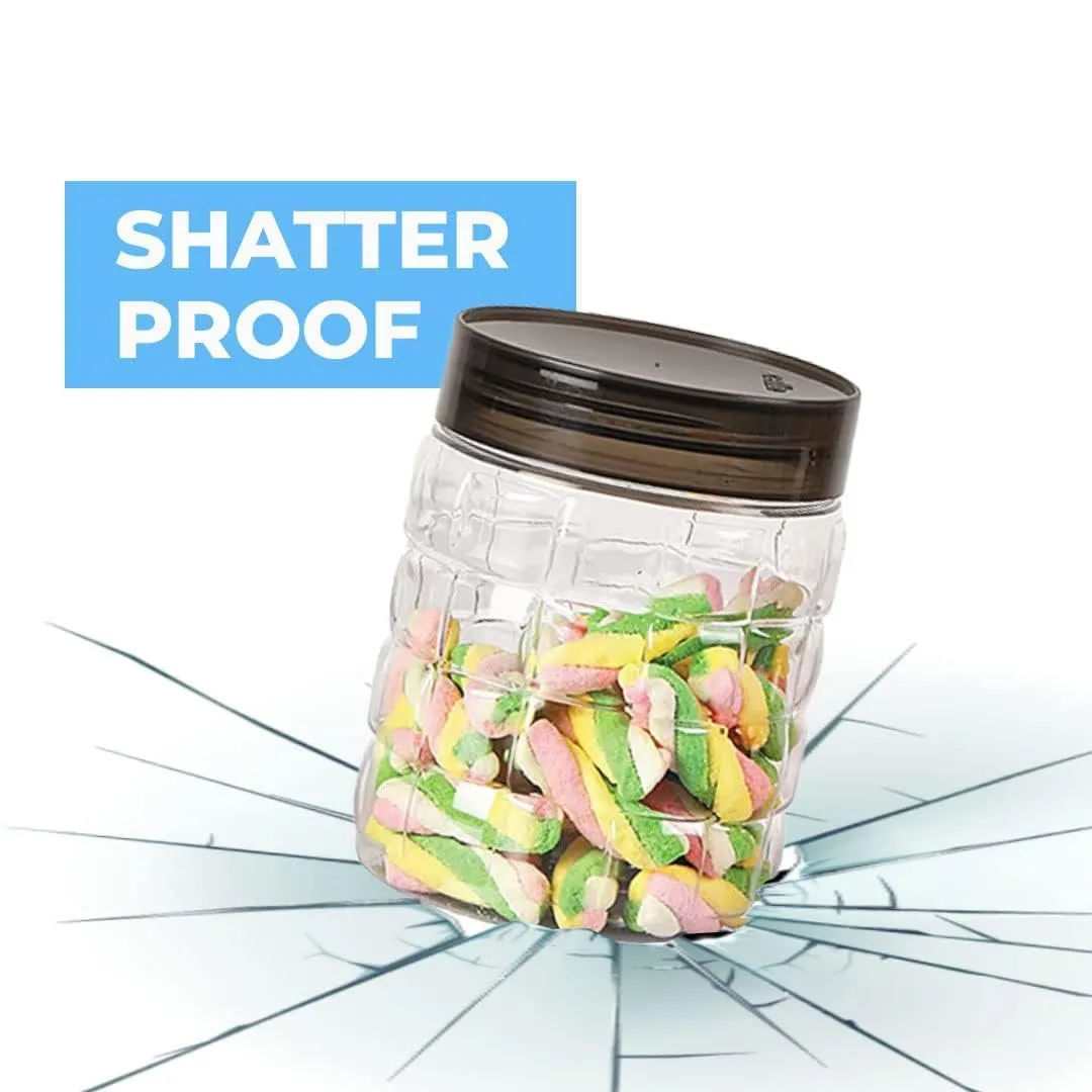 Kuber Industries Set of 24 Plastic Container Set | 1000ml, 500ml, 200ml I PET, Food Grade Plastic, 100% BPA Free | Airtight Container Set for Kitchen Storage |Small to Large, Transparent (Pack of 5)