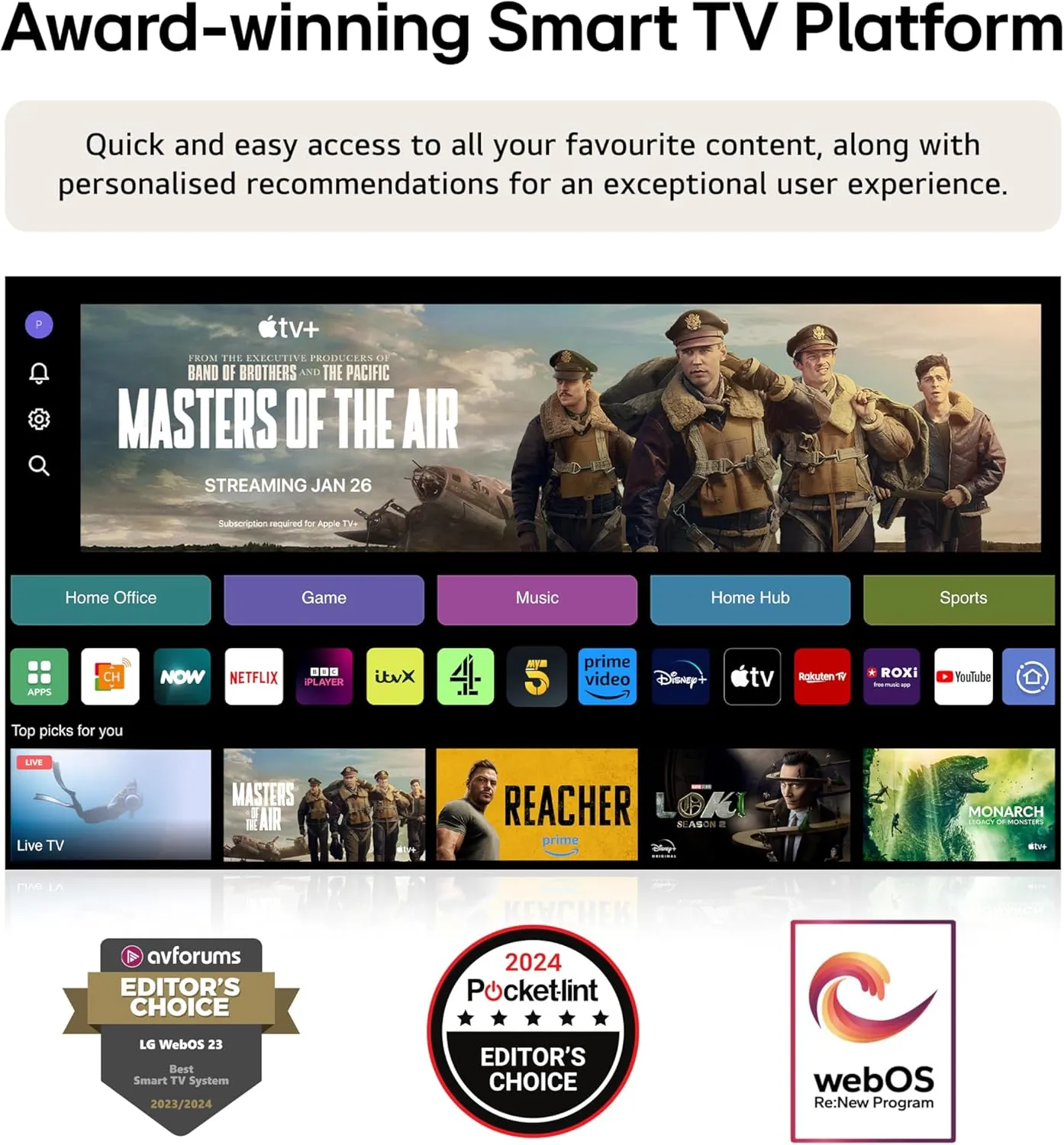 LG 43UT73006LA 43-Inch 4K UHD Smart TV, (5 AI Processor Gen7, Freeview Play and Amazon Alexa, 60Hz), Ashed Blue