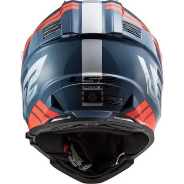 LS2 MX436 Pioneer EVO Adventure Helmet - Evolve White, Cobalt