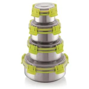 Magnus Klip Lock Airtight & Leakproof Containers (100ml, 300ml, 450ml & 750ml) - Set of 04
