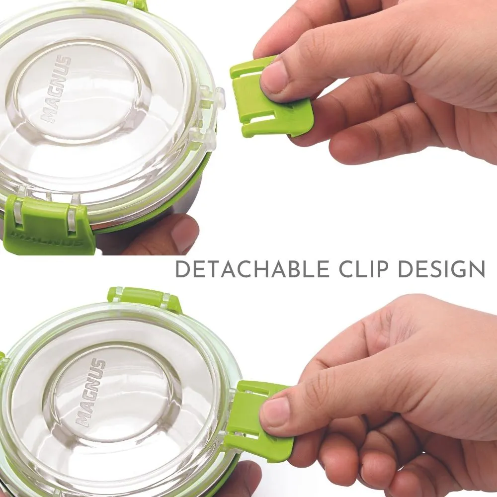 Magnus Klip Lock Airtight & Leakproof Containers (100ml, 300ml, 450ml & 750ml) - Set of 04